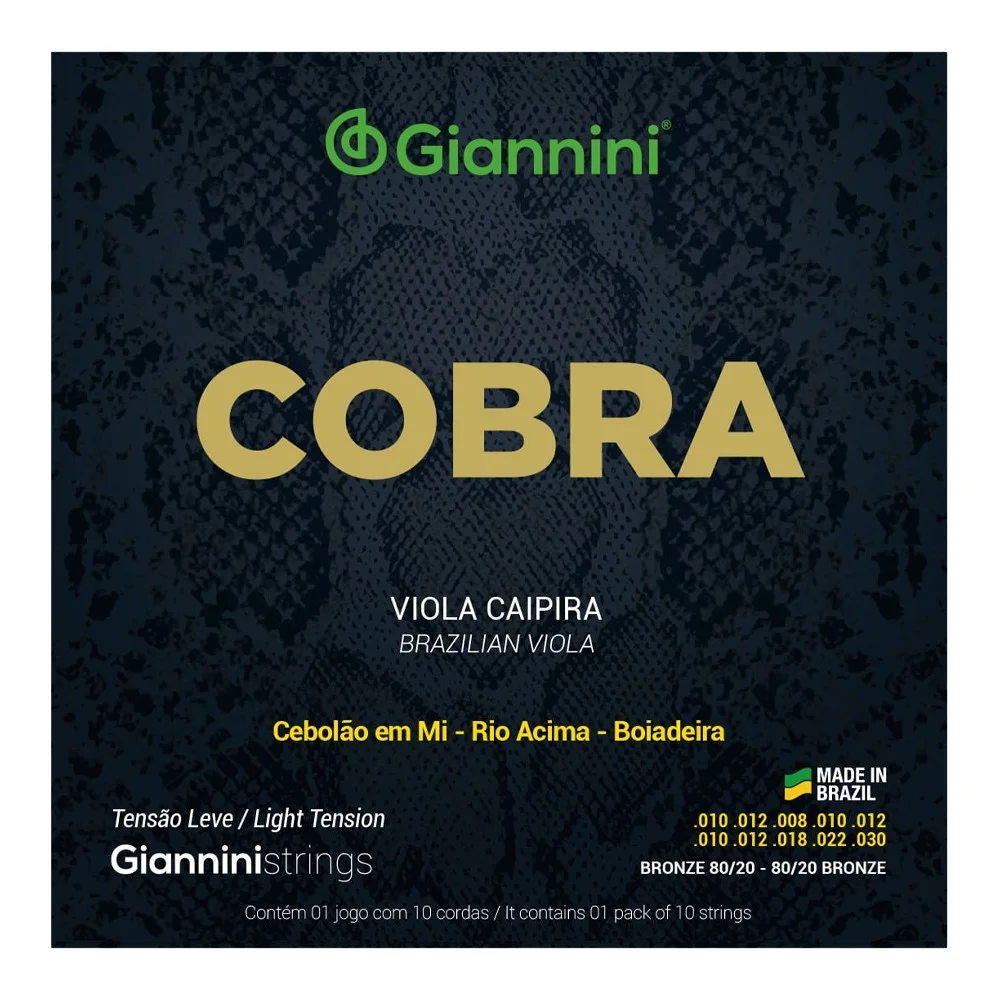 Encordoamento Giannini Cobra p/ Viola Caipira (Mi)