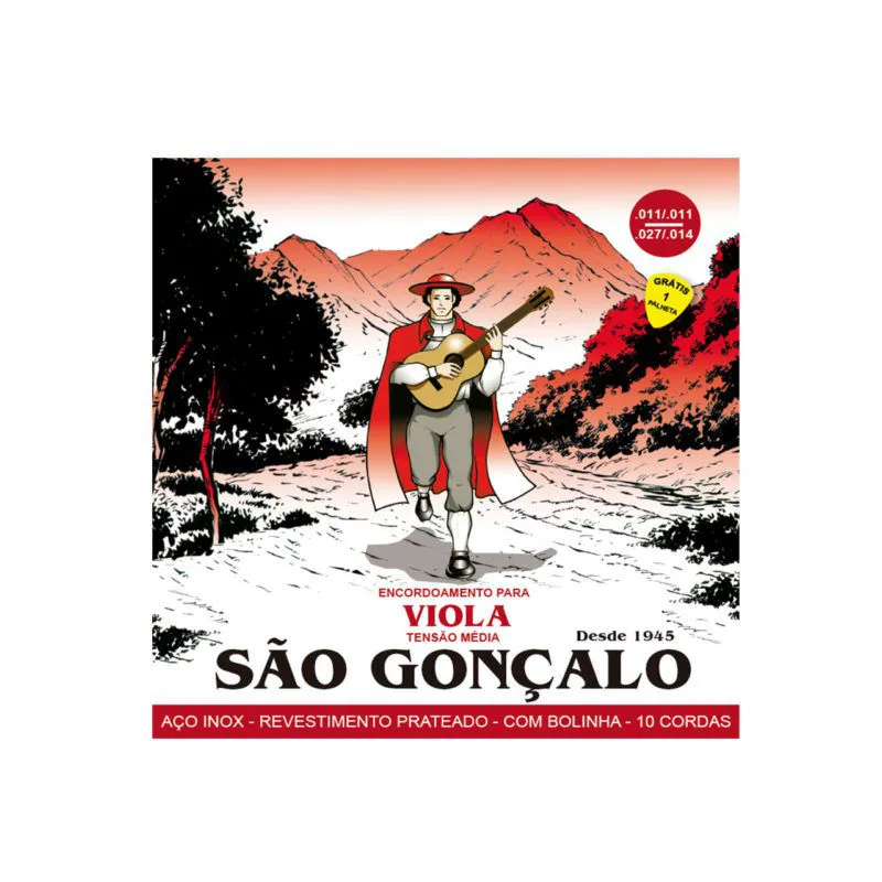 Encordoamento São Gonçalo p/ Viola Caipira (Ré)
