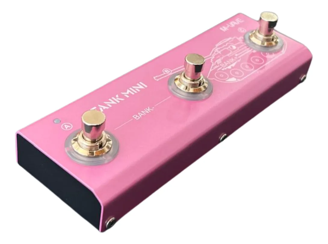 Pedal Tank Mini Rosa Multifunção P/guitarra E Baixo M-vave
