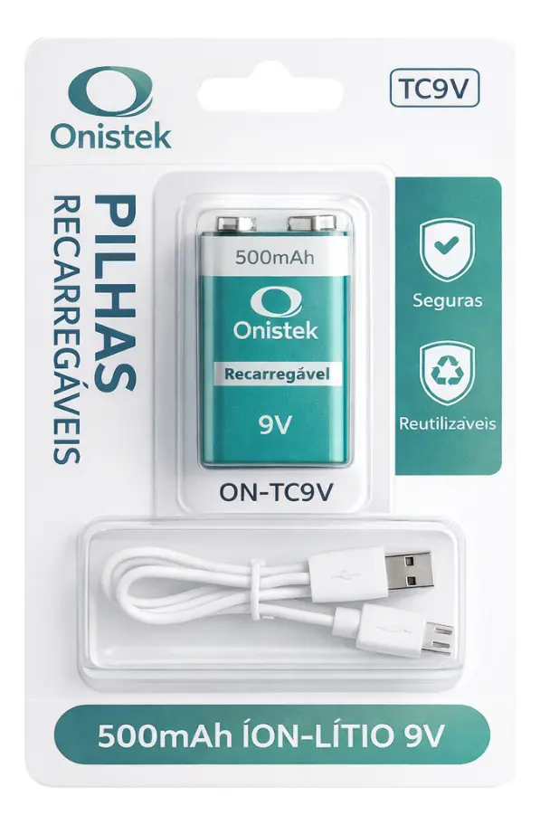 Bateria 9v Onistek Recarregavel