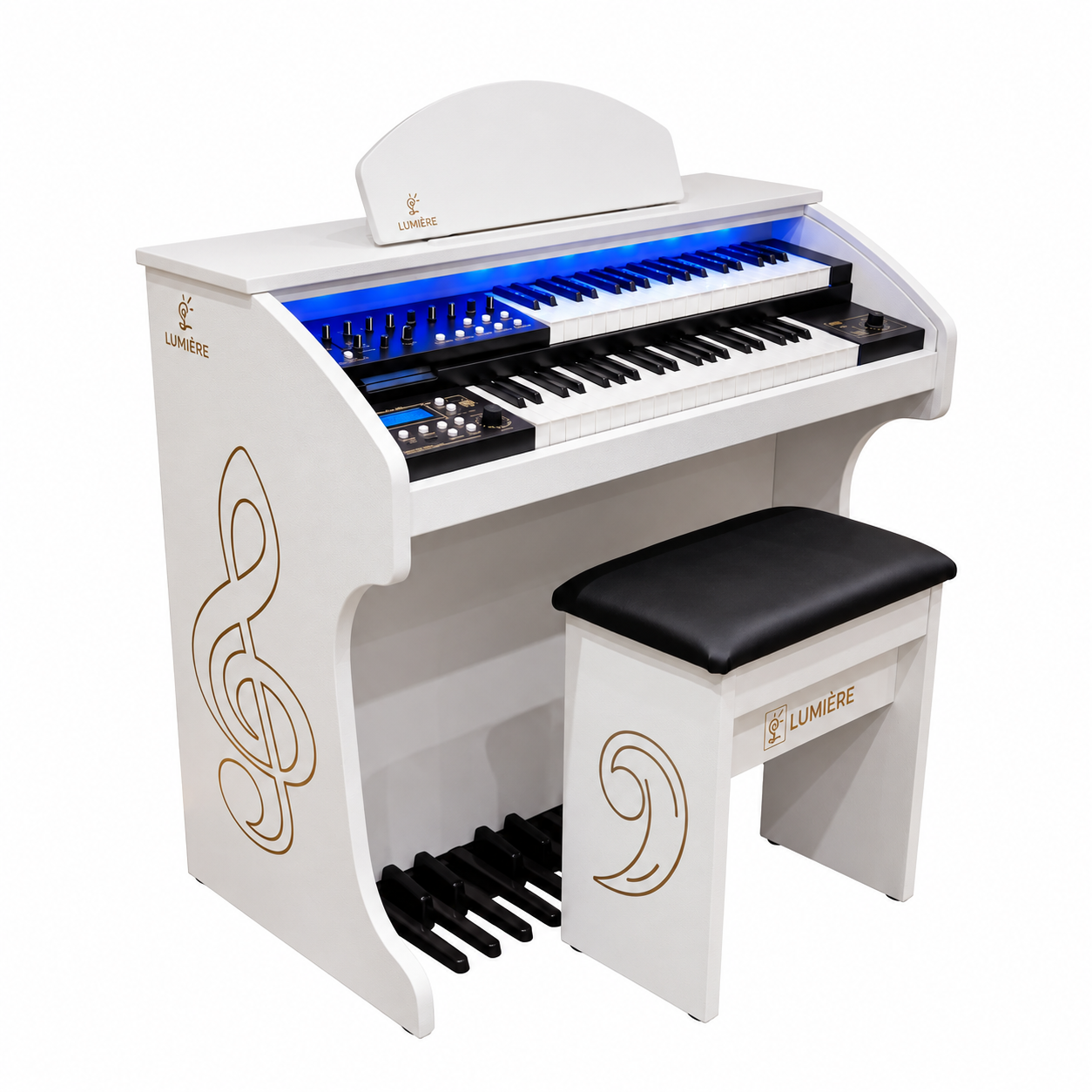 Orgão Eletronico Lumiere Alpha 3 Branco Brilho